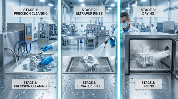 The cleaning process