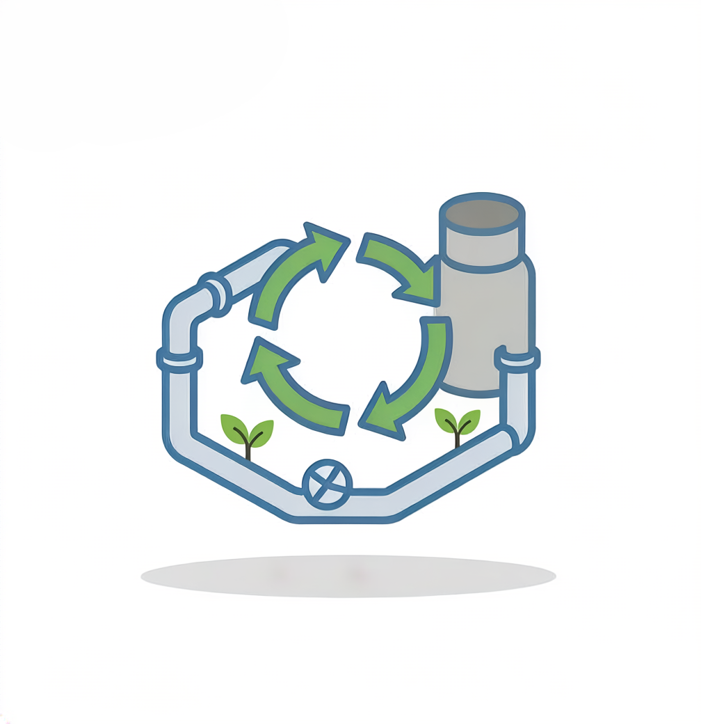 Firefly_A minimal isometric vector icon representing circular resource recycling._A clear and 789418 (1)